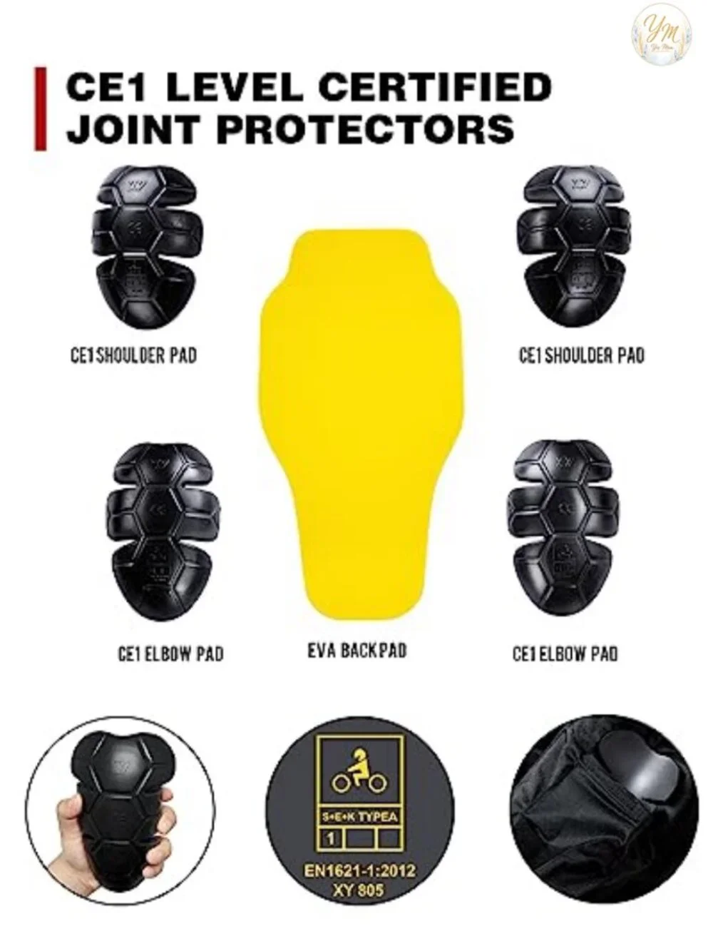 CE Approved Motorcycle Jacket for Men with ARMOR, Windproof All Season Biker